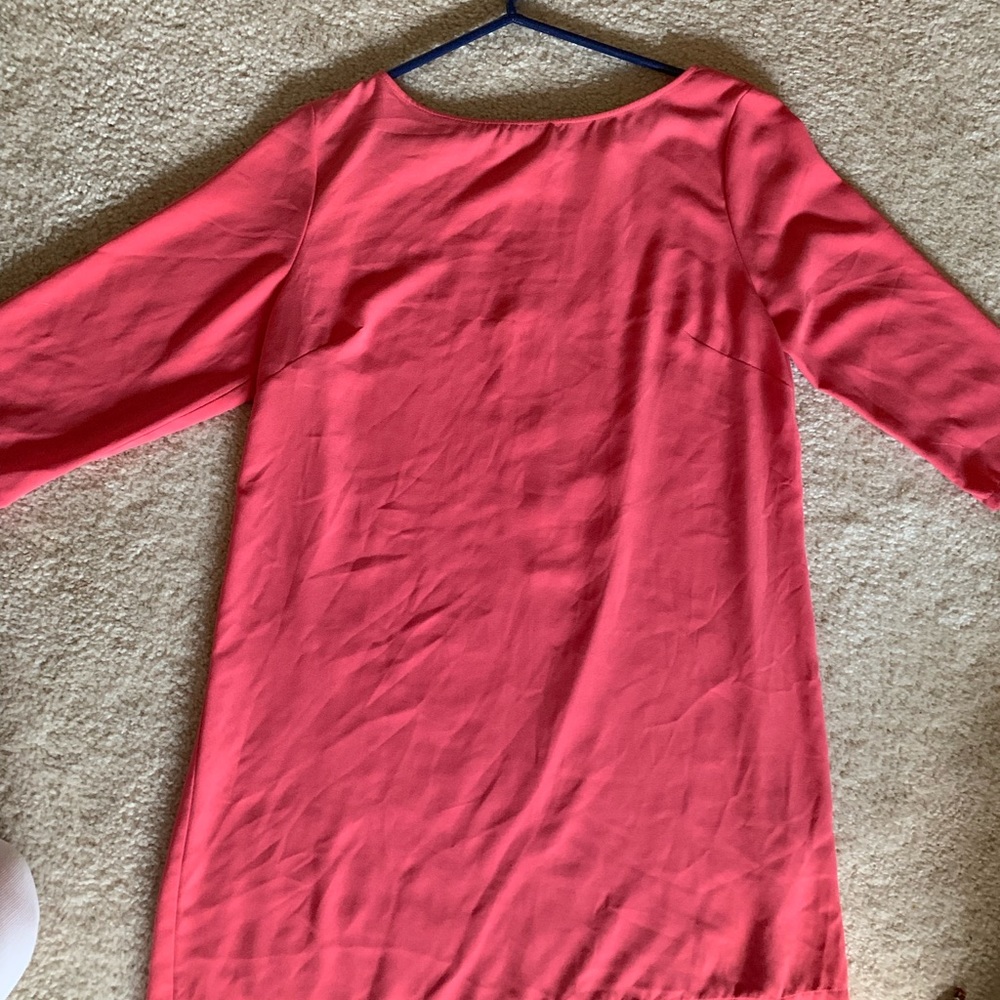Coral tunic dress with back slit